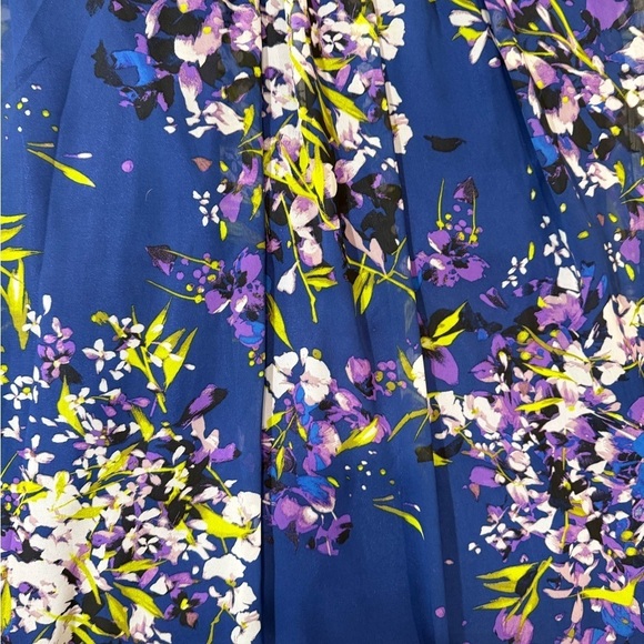 Charming Charlie Women Swing Shift Dress Sparkle Rope Straps Floral Blue Size S - Picture 10 of 10